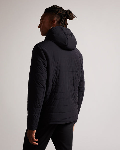 <P>Funnel Neck Quilted  Nylon Jacket</P>